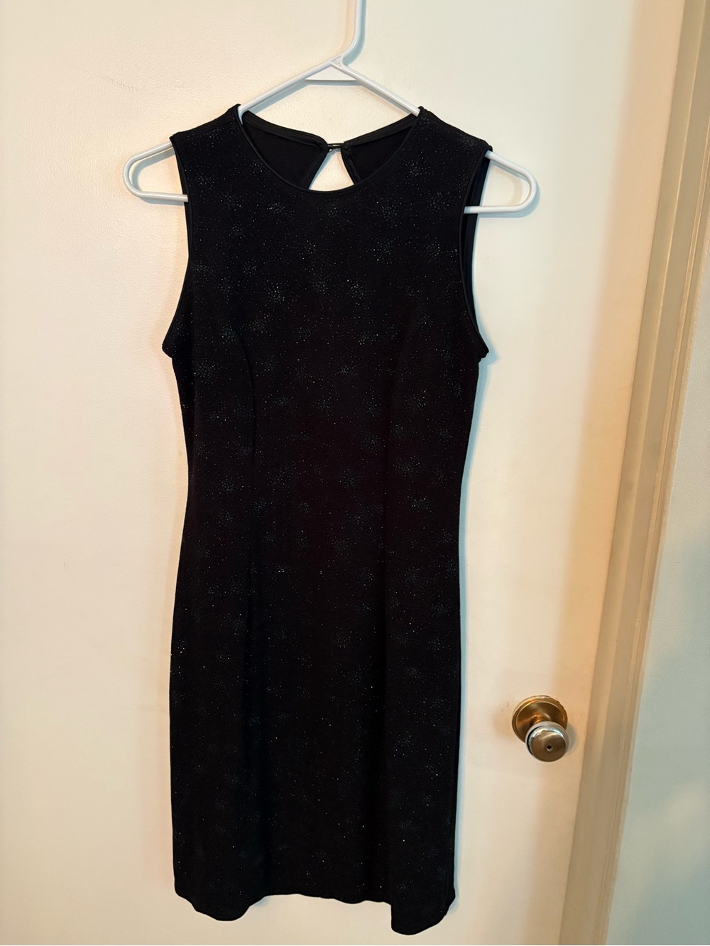 Classic Black Sleeveless Sparkle Dress